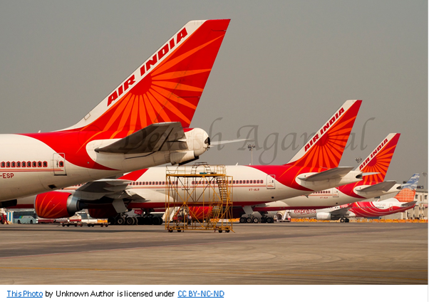 A photo of tfew Air India flight